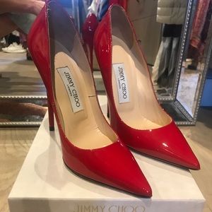 Jimmy Choo Red Patent Leather heels VALENTINES DAY